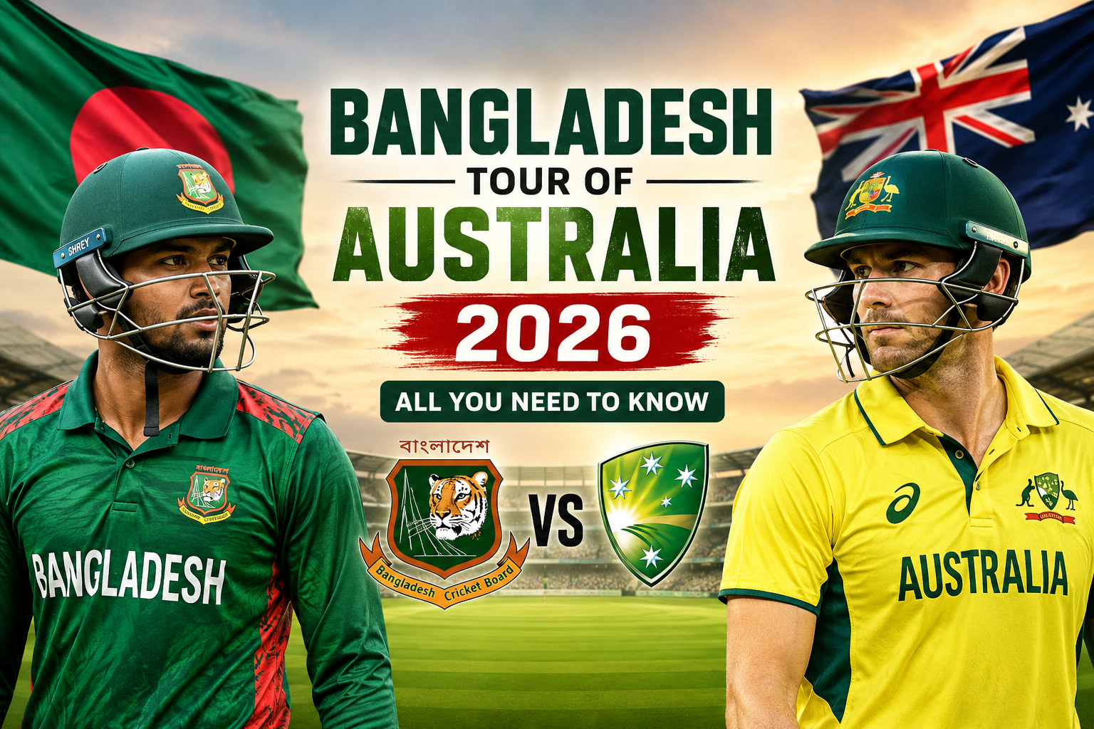 Pat Cummins and Najmul Hossain Shanto prepare for Australia vs Bangladesh Test Series 2026